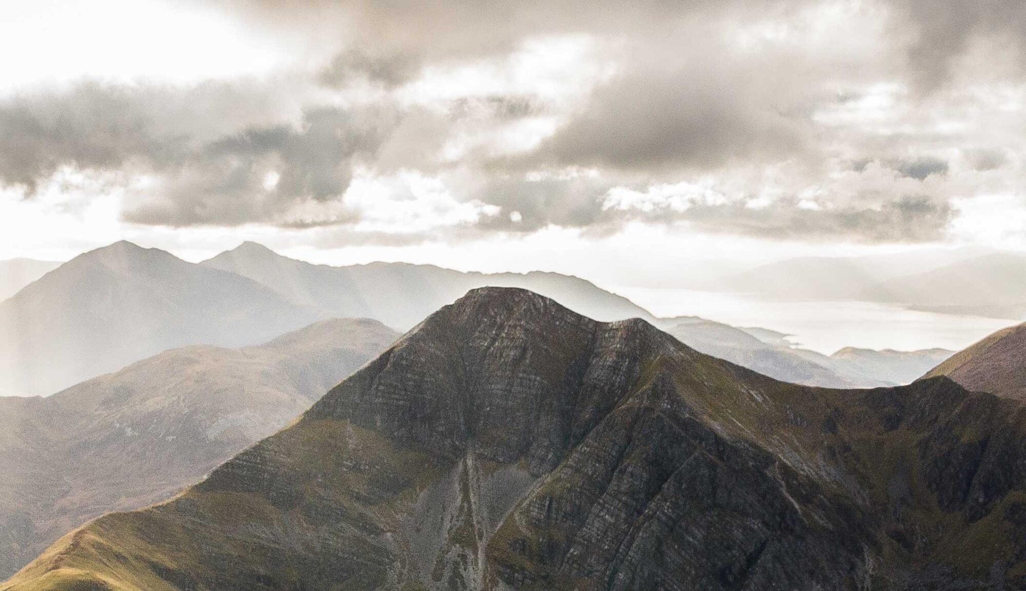 sun and mountain tops